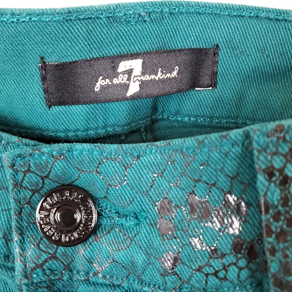 7 for all mankind coated python pants size 30 - Picture 3 of 8